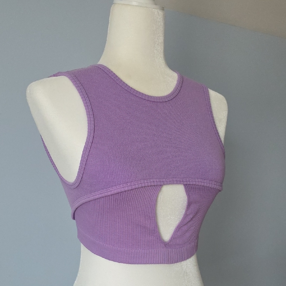 Urban Outfitters Purple Keyhole Crop Top